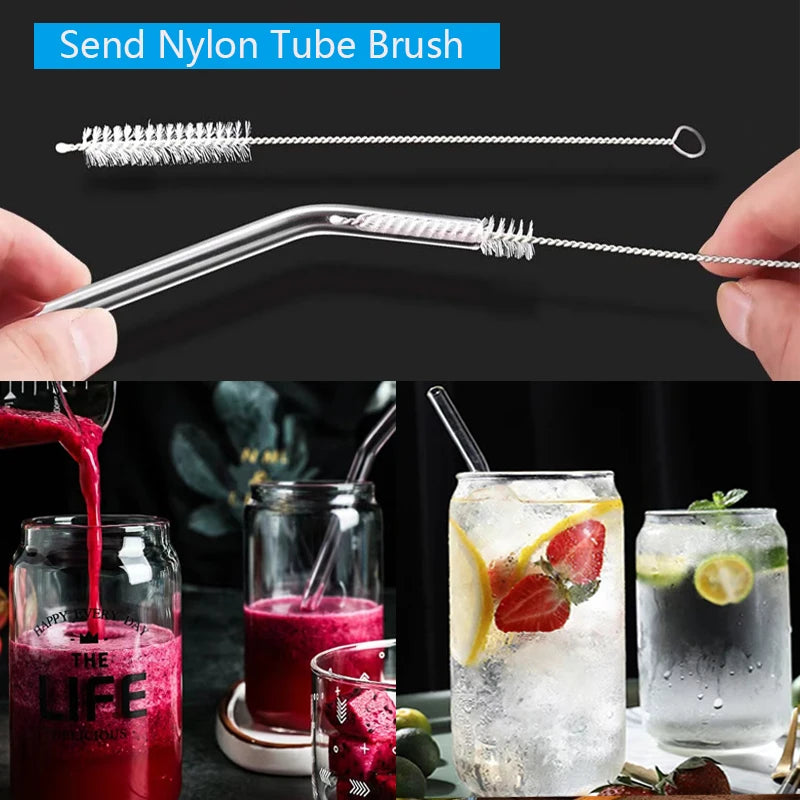 Eco-Friendly Reusable Glass Straws