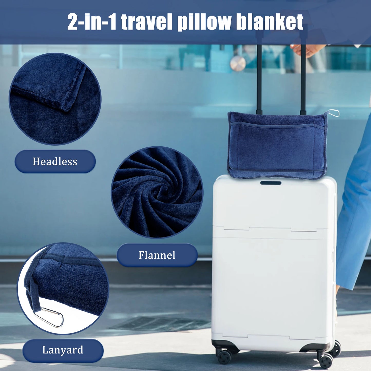 2-in-1 Travel Pillow & Blanket