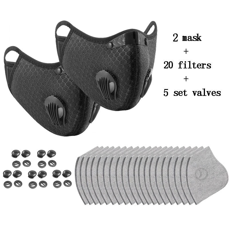Reusable Cycling Face Mask with Filter