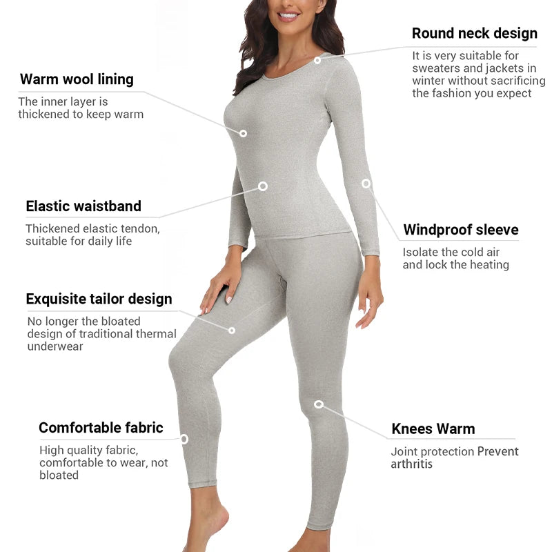 Women’s Thermal Lace Underwear Set