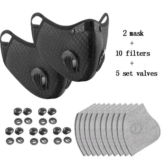 Reusable Cycling Face Mask with Filter