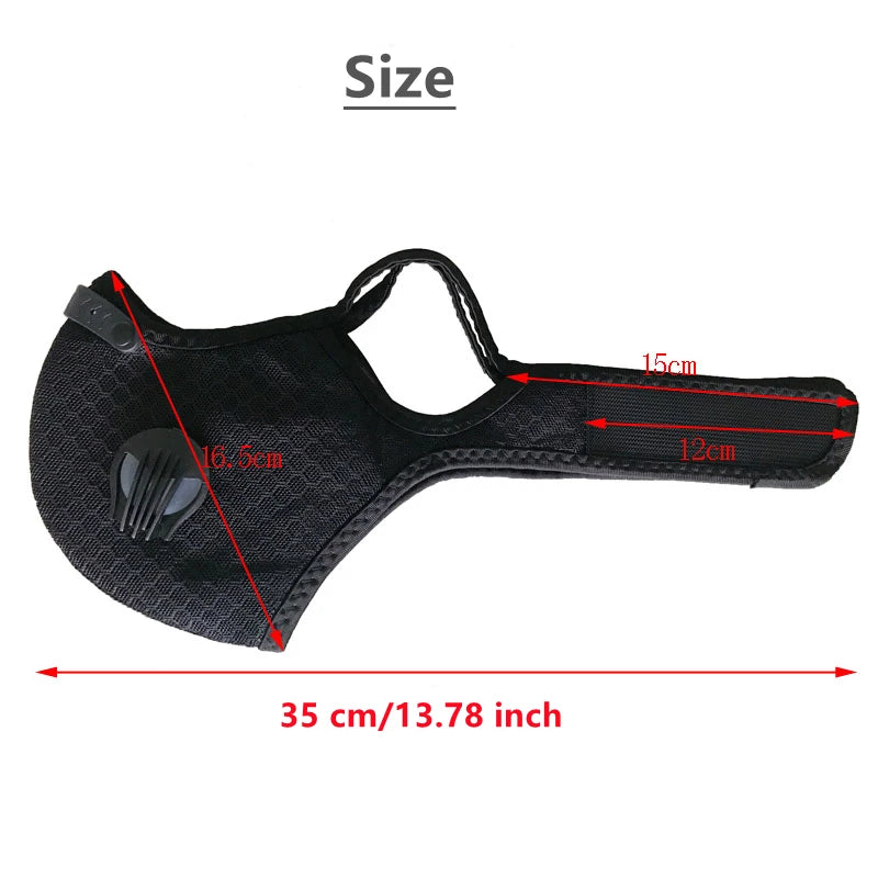 Reusable Cycling Face Mask with Filter