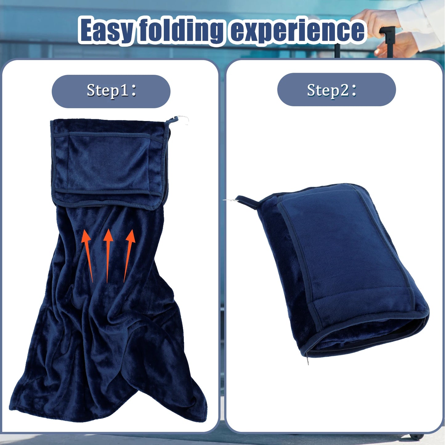 2-in-1 Travel Pillow & Blanket
