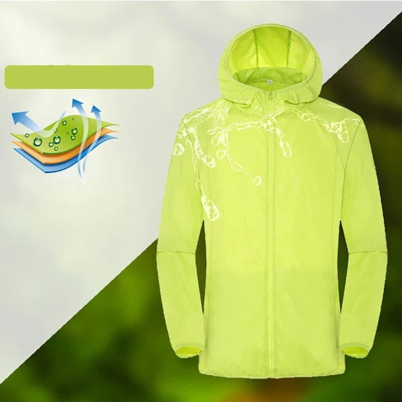 Unisex Waterproof Camping Rain Jacket