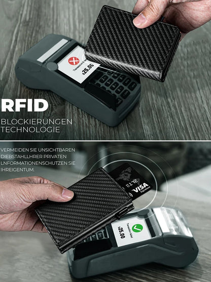 Slim RFID Wallet with Coin Slot